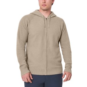 Modern Ambition Men's Full Zip Hooded Sweater Recycled Knit Jacket Size S